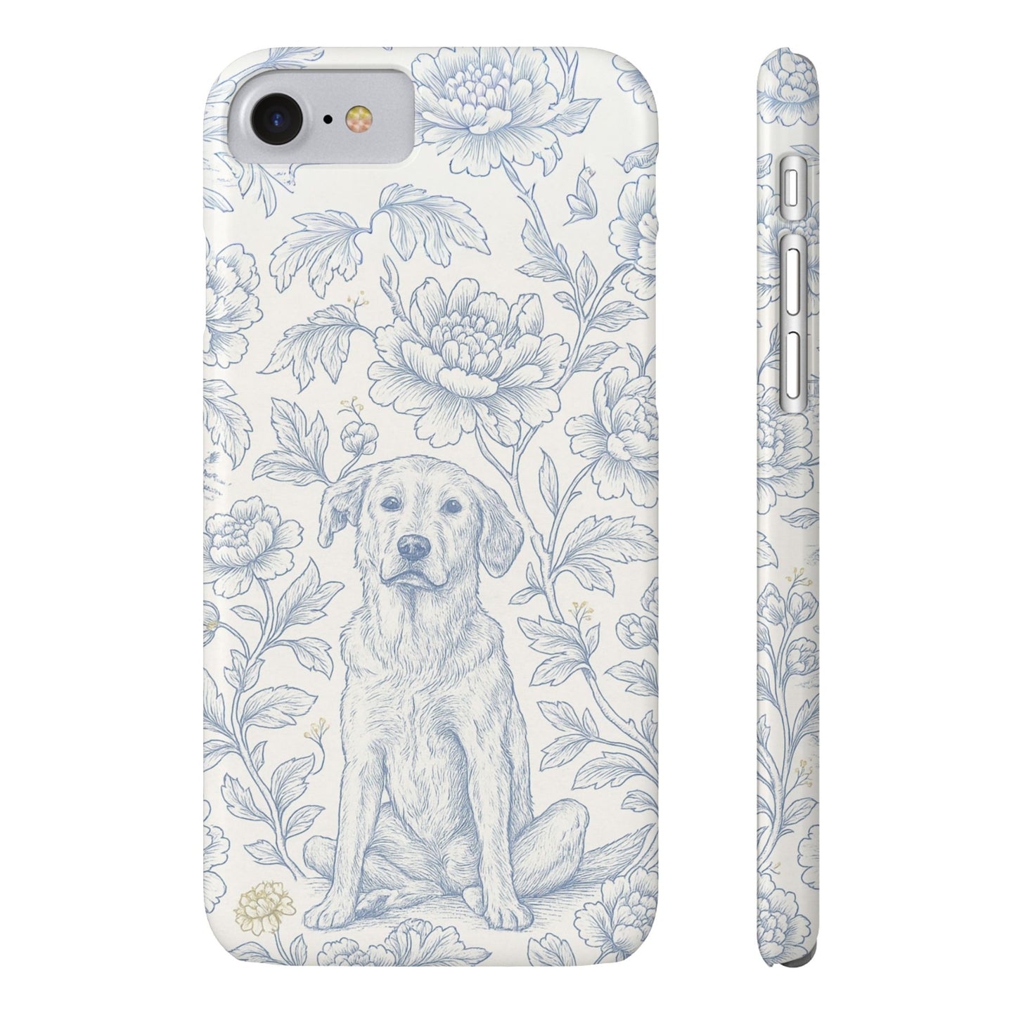 Floral Dog Slim Phone Cases - Perfect for Pet Lovers, Gift for Dog Lovers, Cute Phone Accessories, Dog-Themed Gifts, Floral Design