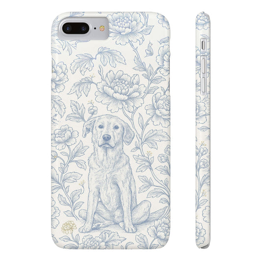 Floral Dog Slim Phone Cases - Perfect for Pet Lovers, Gift for Dog Lovers, Cute Phone Accessories, Dog-Themed Gifts, Floral Design