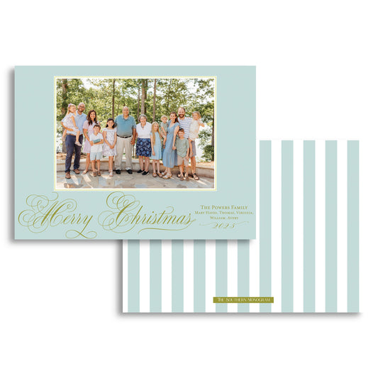 Merry Christmas Script Holiday Card
