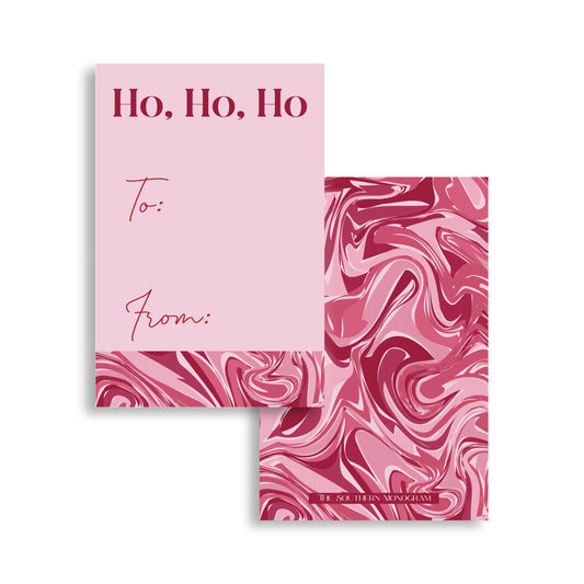 Peony Marble Vertical Gift Tags