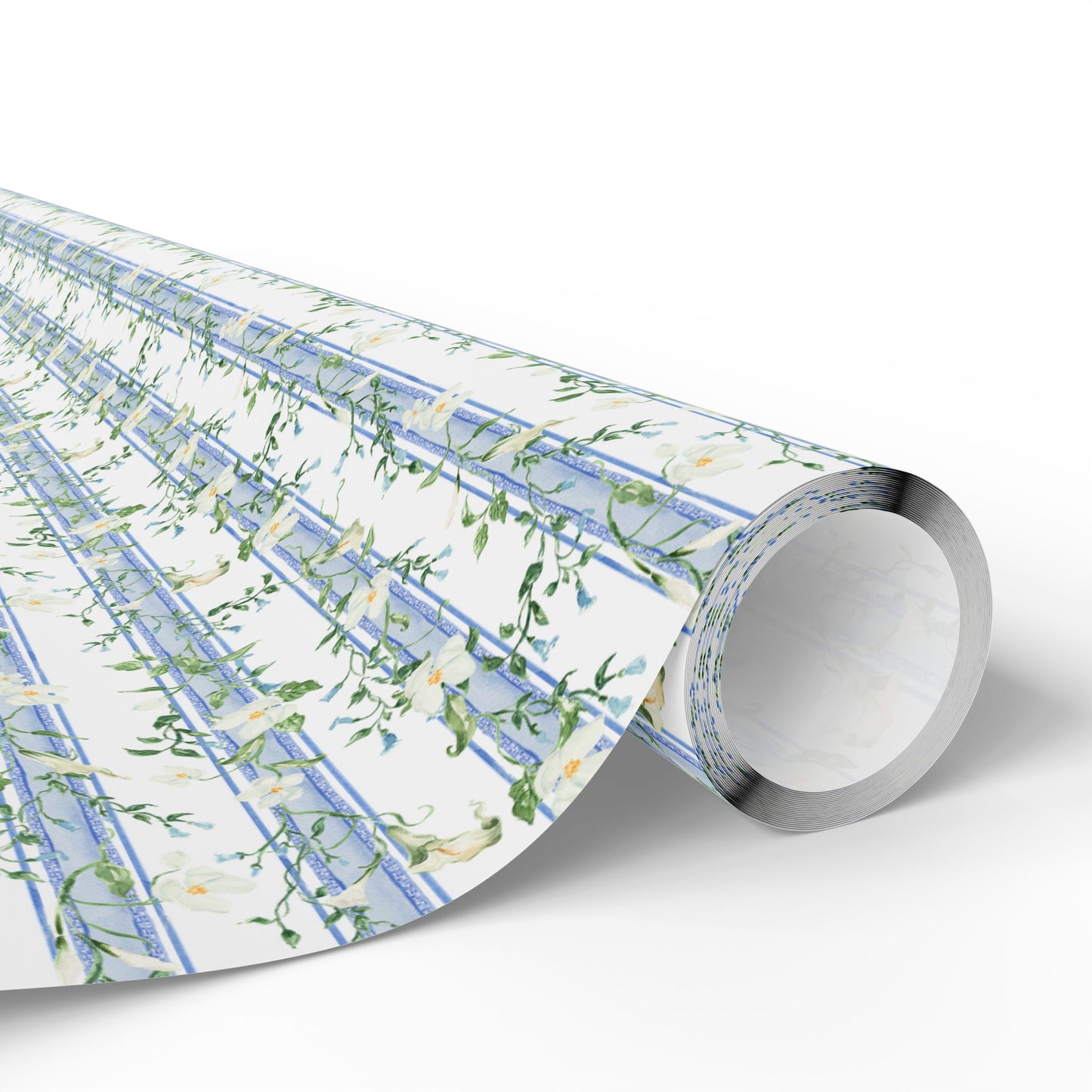 Carolina Stripes and Flowers Wrapping Paper