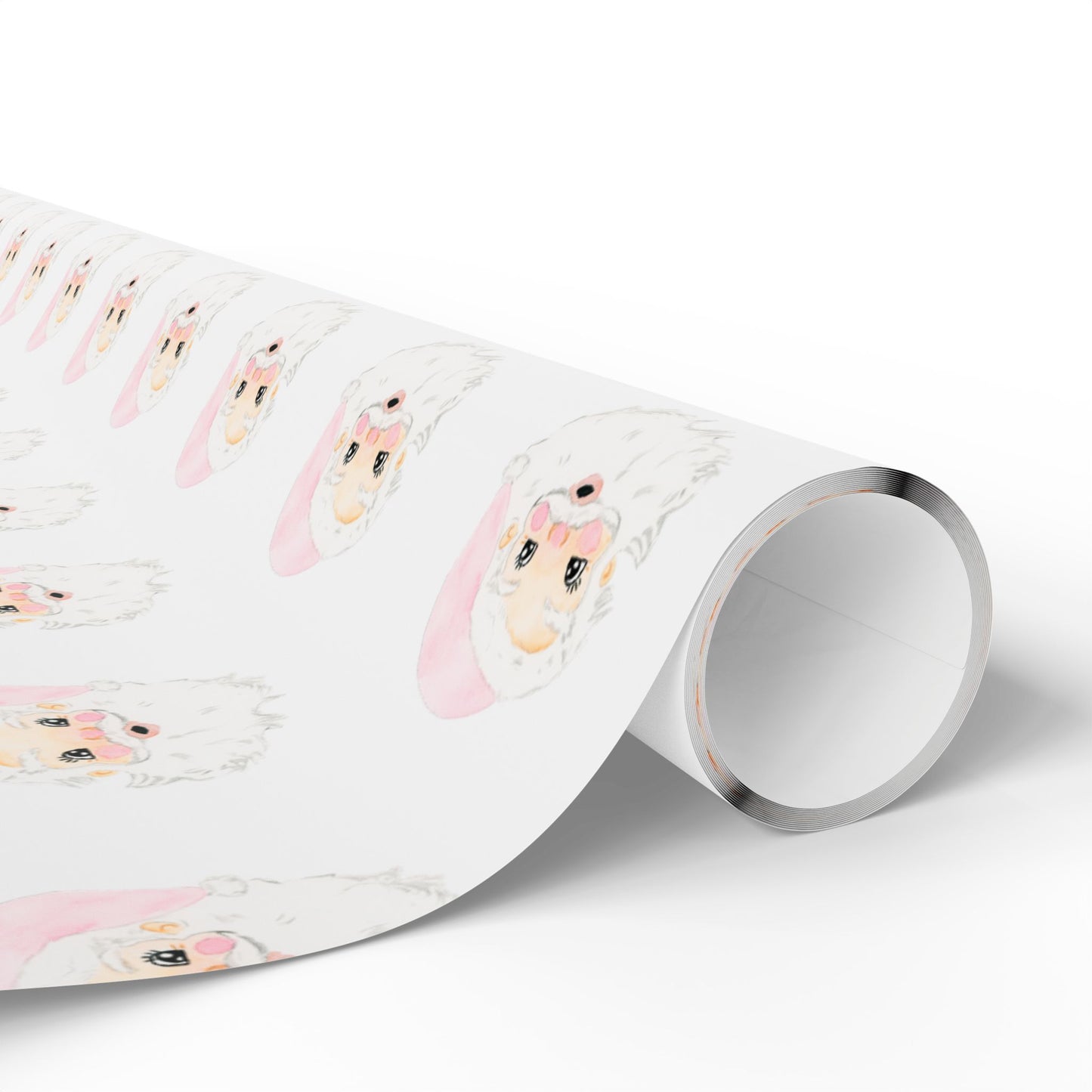 Pink Santa Wrapping Paper