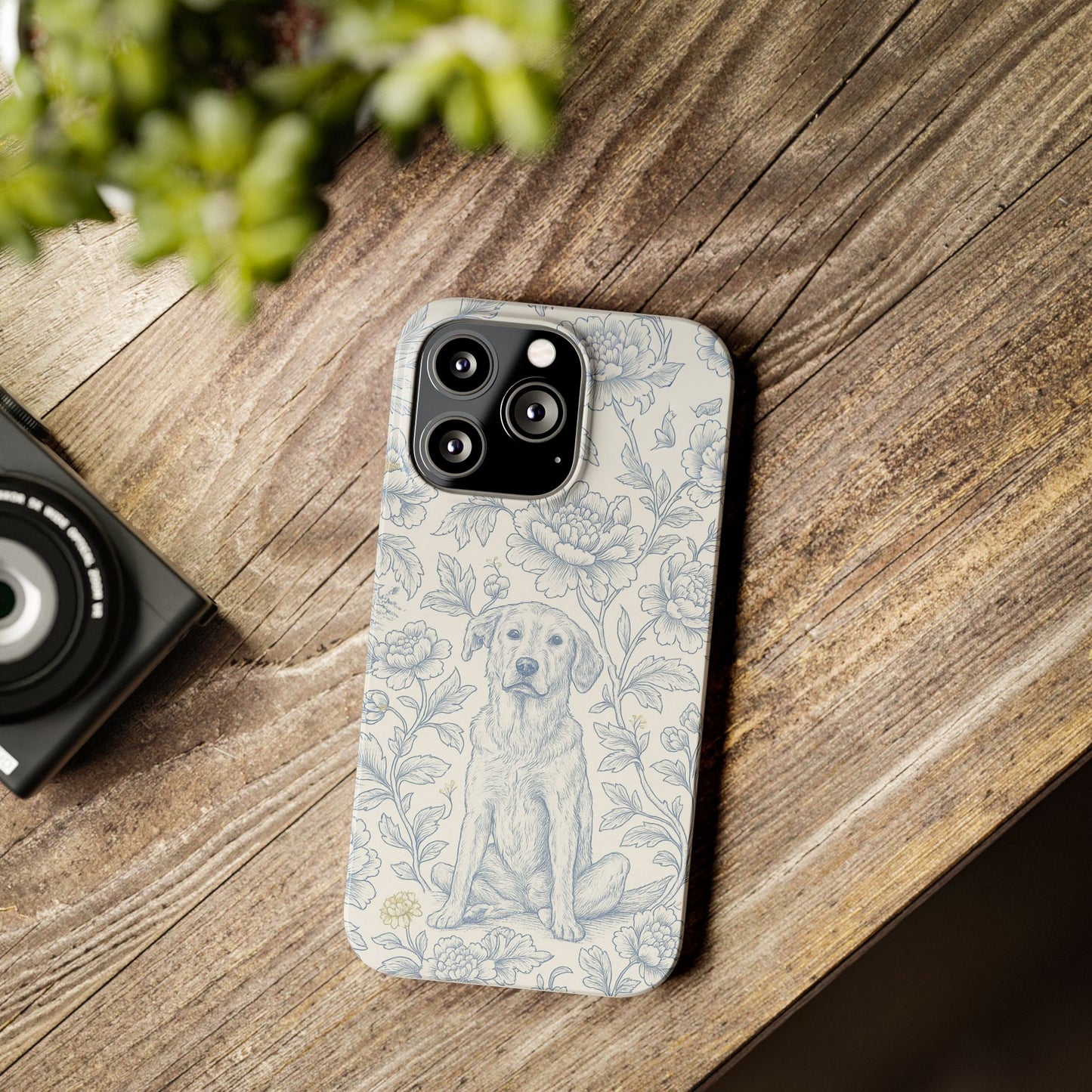 Floral Dog Slim Phone Cases - Perfect for Pet Lovers, Gift for Dog Lovers, Cute Phone Accessories, Dog-Themed Gifts, Floral Design