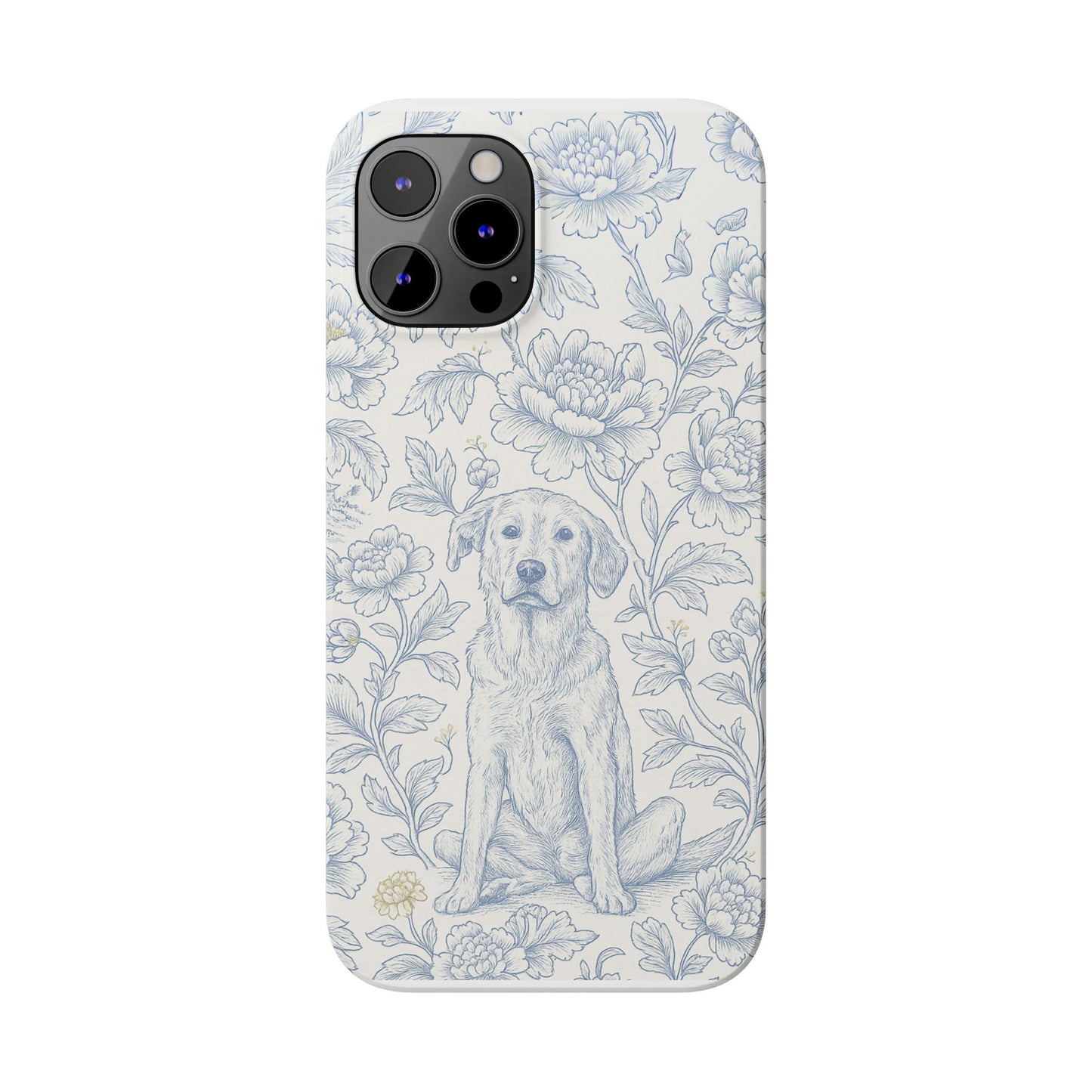 Floral Dog Slim Phone Cases - Perfect for Pet Lovers, Gift for Dog Lovers, Cute Phone Accessories, Dog-Themed Gifts, Floral Design