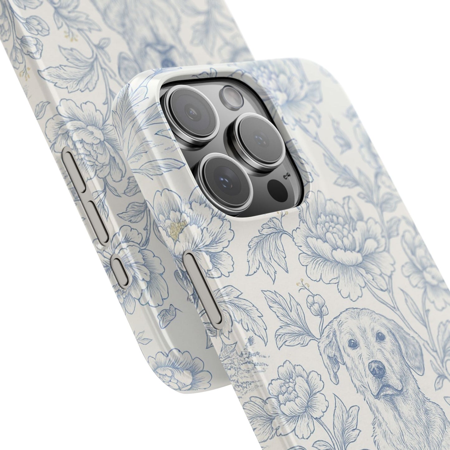 Floral Dog Slim Phone Cases - Perfect for Pet Lovers, Gift for Dog Lovers, Cute Phone Accessories, Dog-Themed Gifts, Floral Design