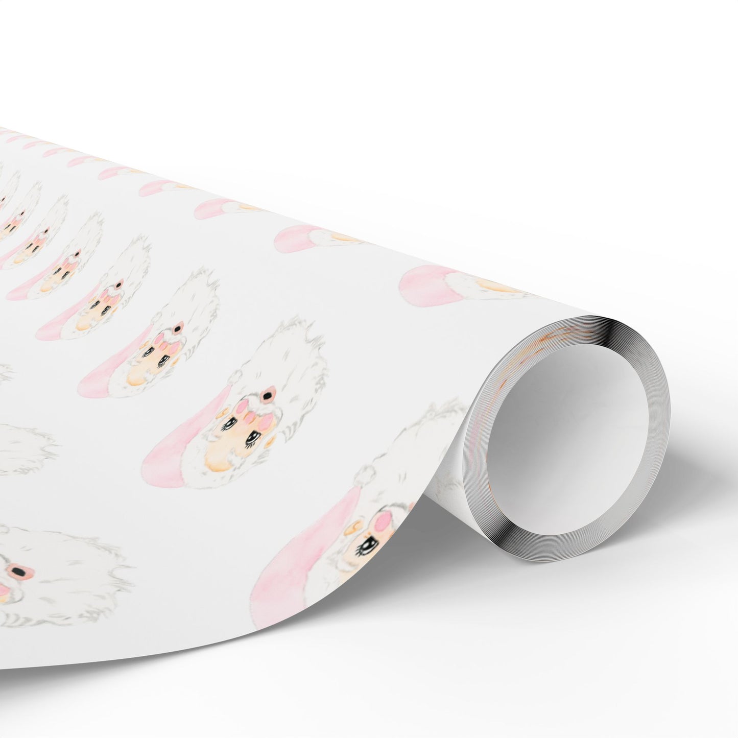 Pink Santa Wrapping Paper