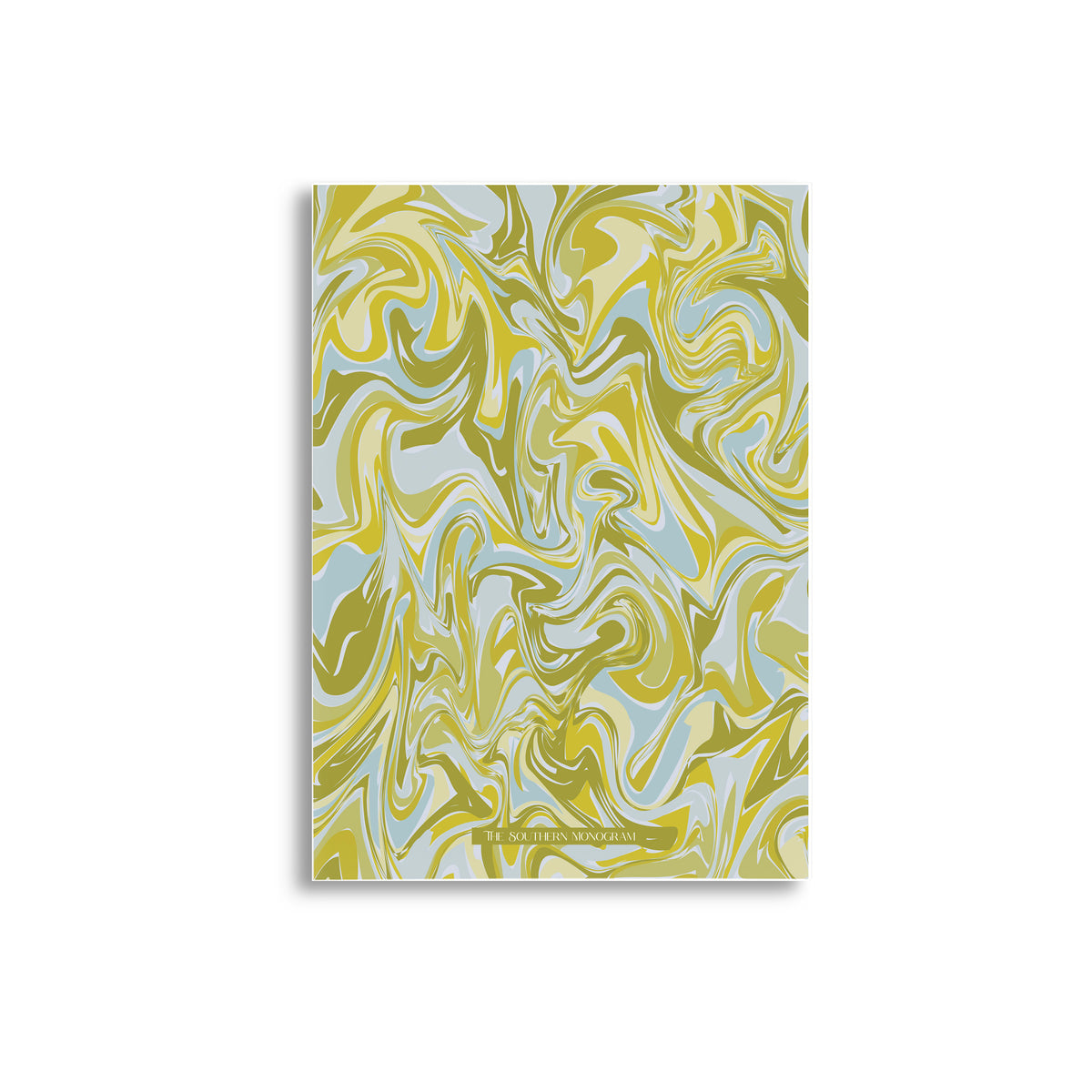 Ocean Moss Marble Holiday Card