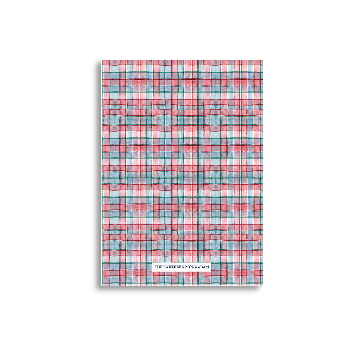 Watercolor Tartan Plaid Holiday Card