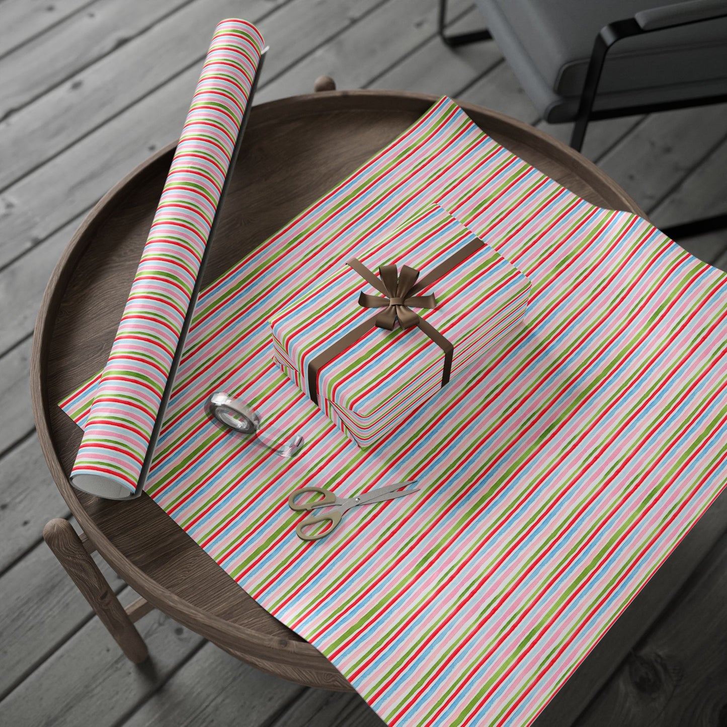 Multi-color Stripe Wrapping Paper