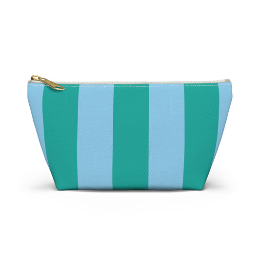 Pink and Burgundy Stripes Accessory Tile Bag