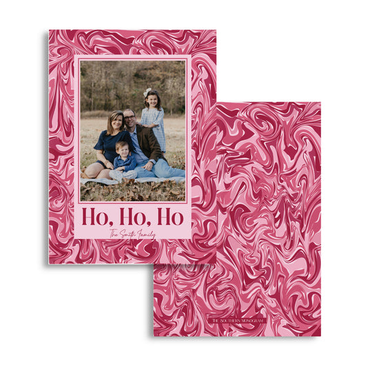 Peony Marble Holiday Card