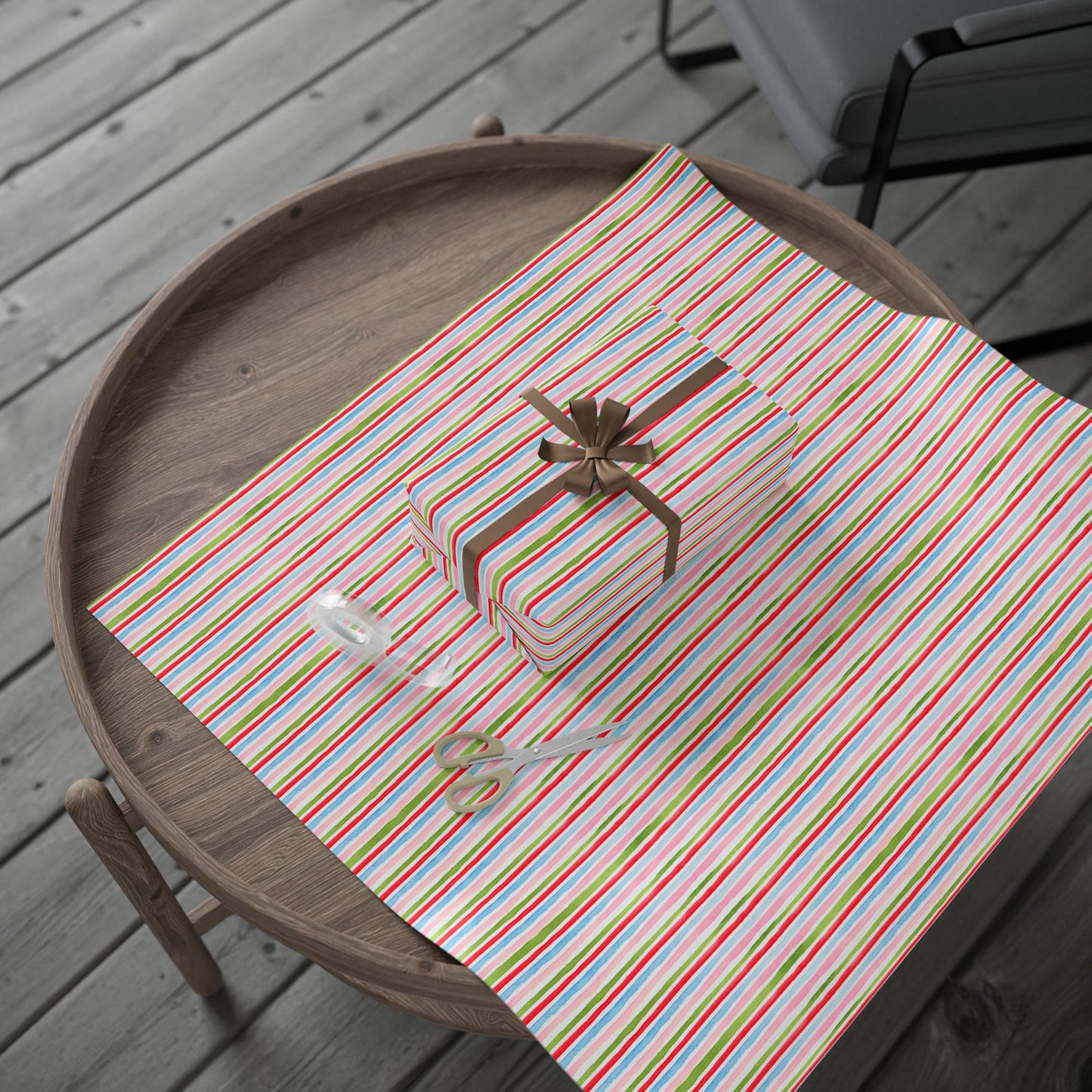 Multi-color Stripe Wrapping Paper