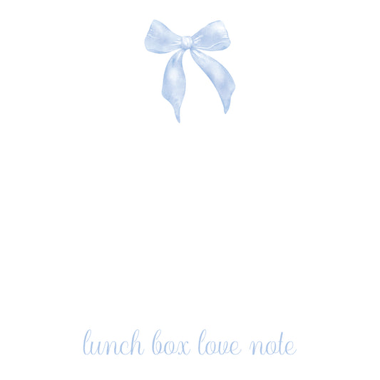 Blue Bow Lunch Box Love Note