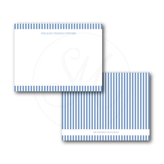 Blue Pinstripe Notecard