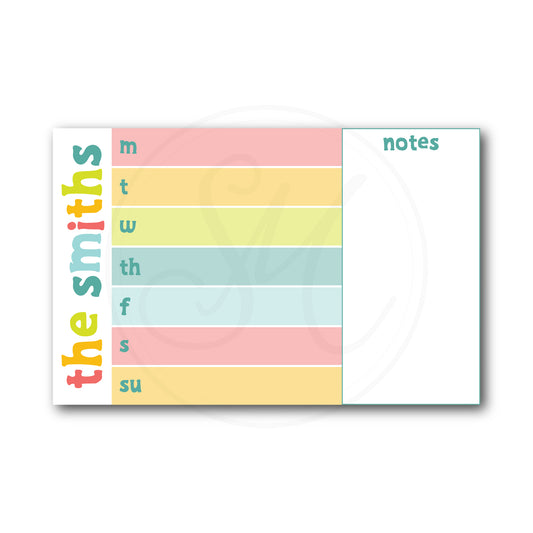 Bright Sunshine Weekly and Notes Notepad
