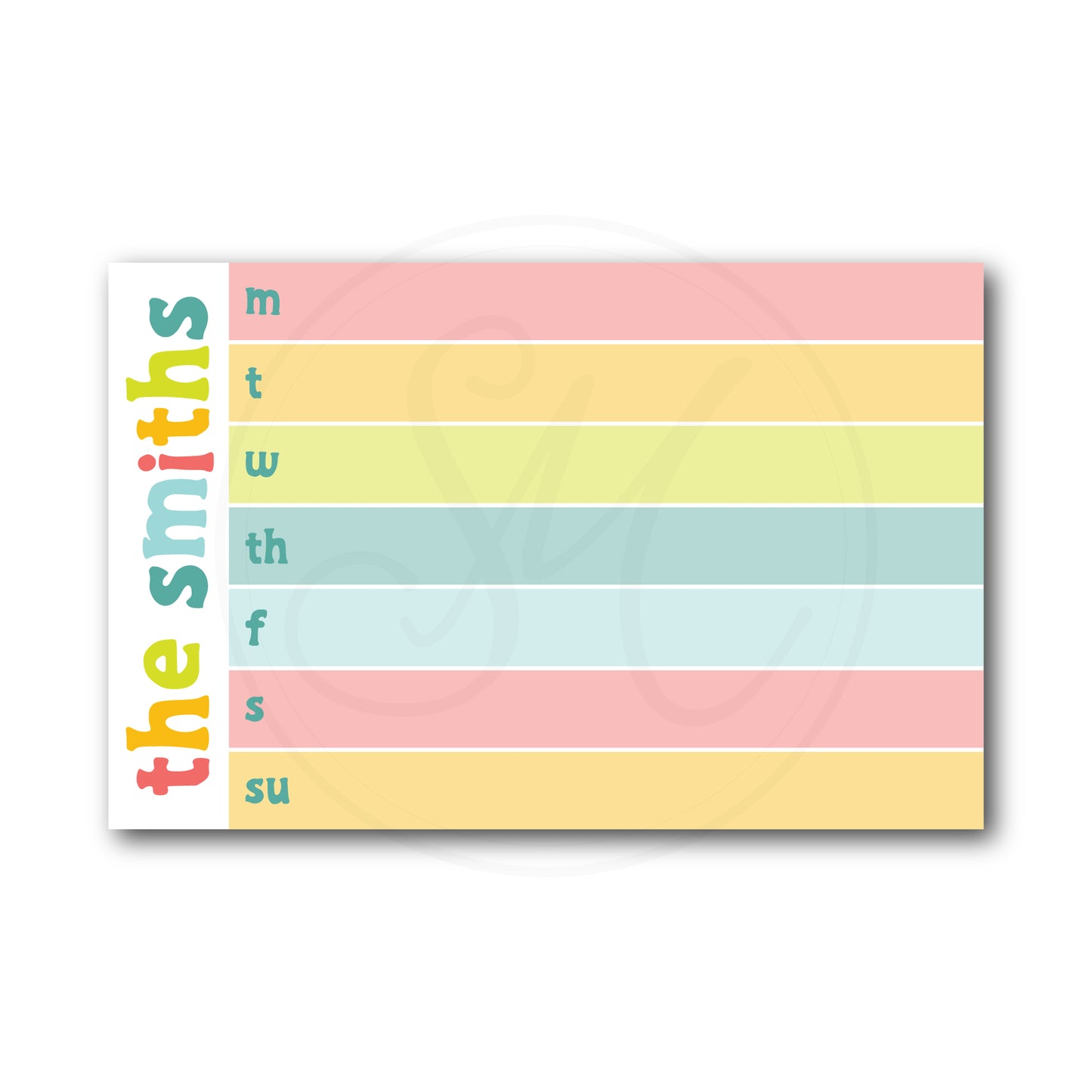 Bright Sunshine Weekly Notepad