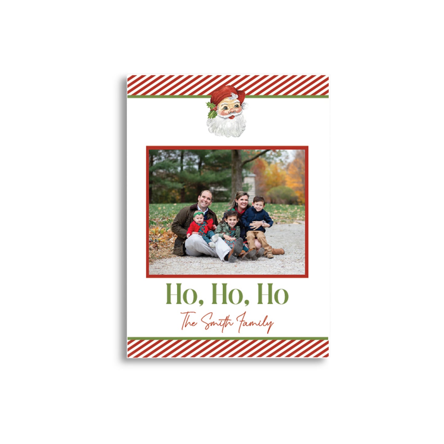 Candy Cane Stripes Holiday Card