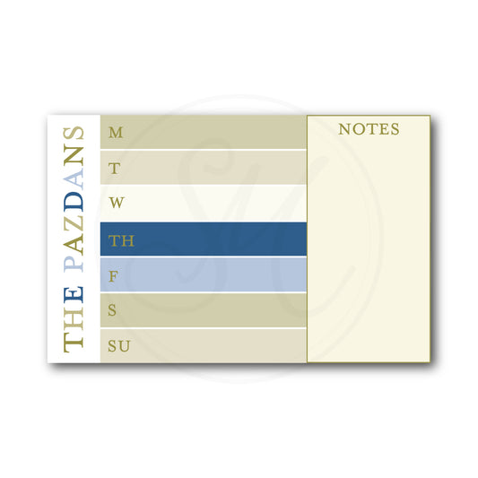Cool and Modern Weekly Notepad with Notes