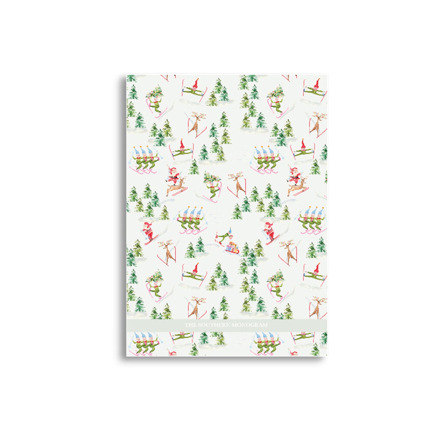 Elves Playing Holiday Card