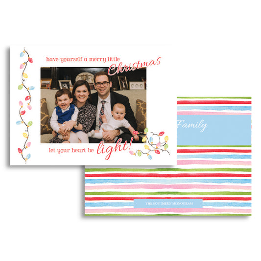 Let Your Heart Be Light Horizontal Holiday Card