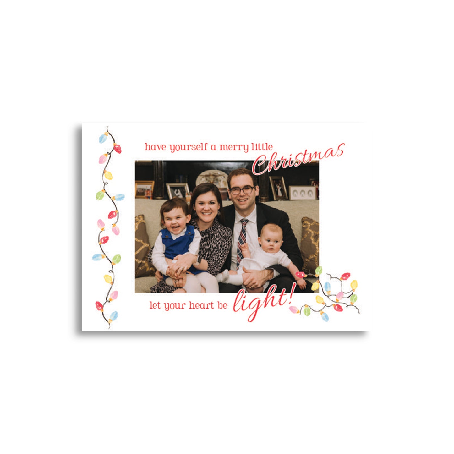 Let Your Heart Be Light Horizontal Holiday Card