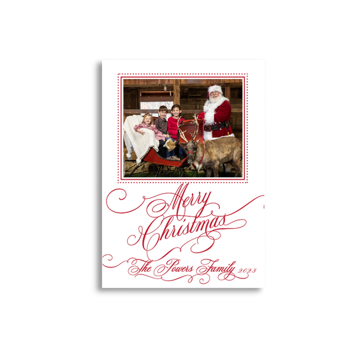 Merry Christmas Calligraphy Holiday Card