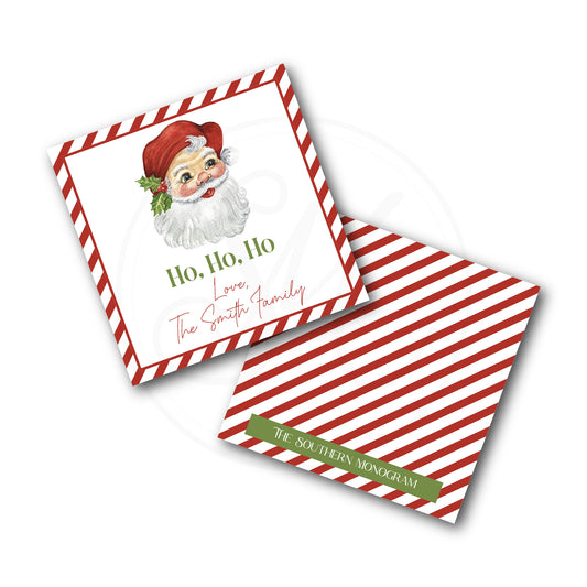 Red Stripe Santa Gift Tags