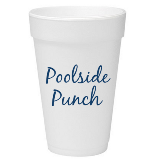 Poolside Punch Foam Cups | Navy