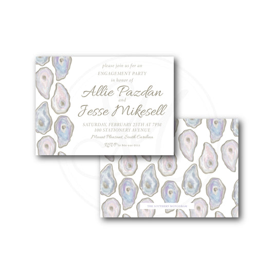 Watercolor Oysters Invitation